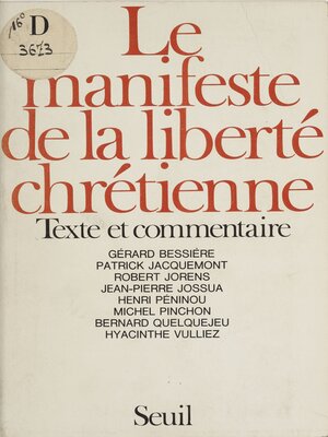 cover image of Le Manifeste de la liberté chrétienne